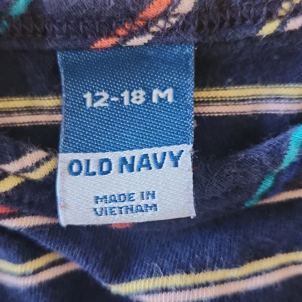 Old Navy Striped Multicolor Baby Dress 12-18 Months